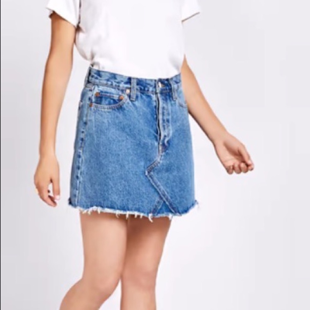 Re/Done High-Waisted Mini Skirt